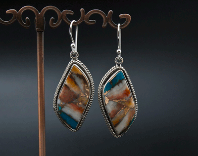 Sterling Silver Spiny Oyster Earrings