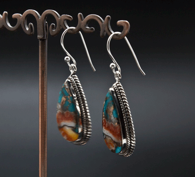 Sterling Silver Spiny Oyster Earrings