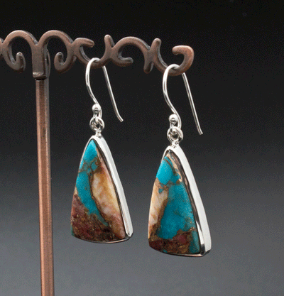 Sterling Silver Spiny Oyster Earrings