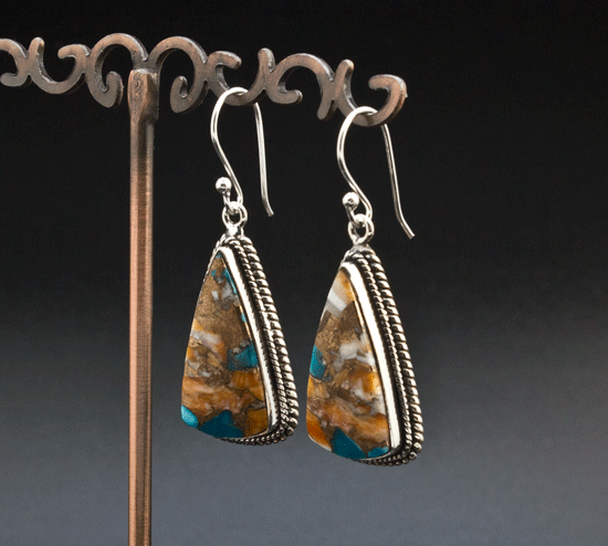 Sterling Silver Spiny Oyster Earrings