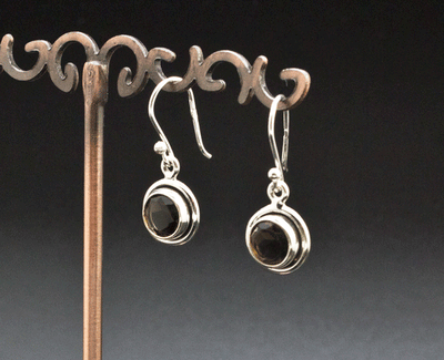 Sterling Silver Smoky Quartz Earrings