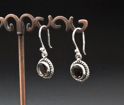 Sterling Silver Smoky Quartz Earrings