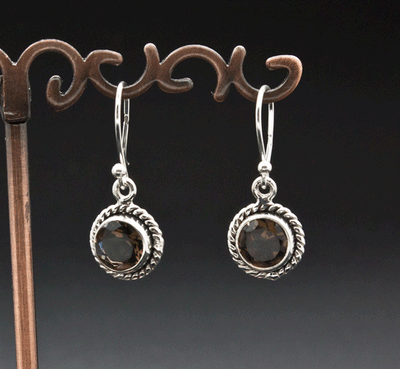 Sterling Silver Smoky Quartz Earrings