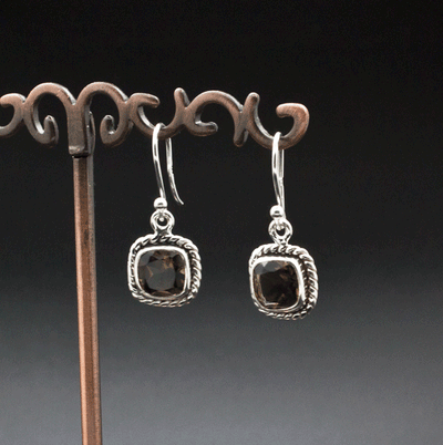 Sterling Silver Smoky Quartz Earrings
