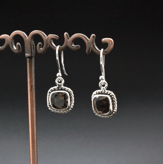 Sterling Silver Smoky Quartz Earrings