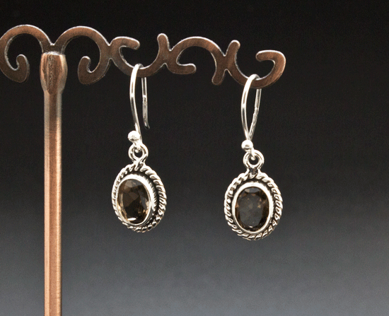 Sterling Silver Smoky Quartz Earrings