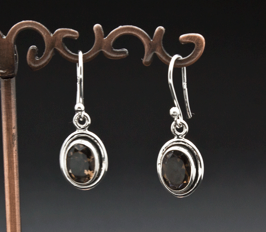 Sterling Silver Smoky Quartz Earrings