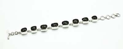 Sterling Silver Faceted Smoky Quartz Bracelet