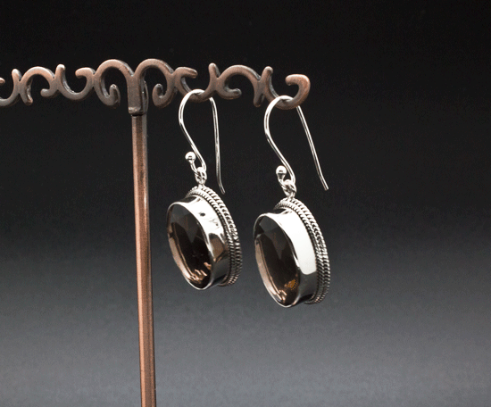 Sterling Silver Smoky Quartz Earrings