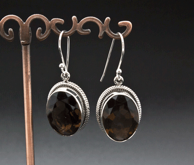 Sterling Silver Smoky Quartz Earrings