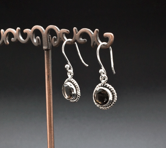 Sterling Silver Smoky Quartz Earrings