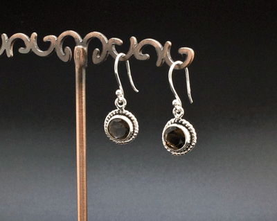 Sterling Silver Smoky Quartz Earrings