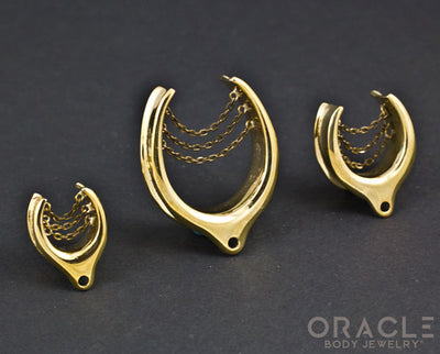 Brass Saddles with Chains and Tabs