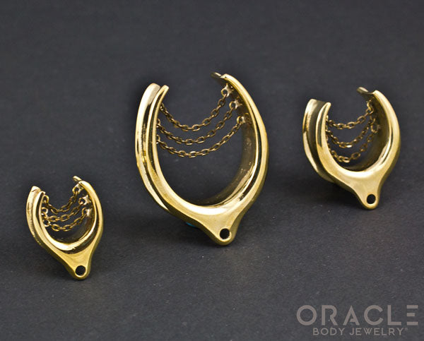 Brass Saddles with Chains and Tabs
