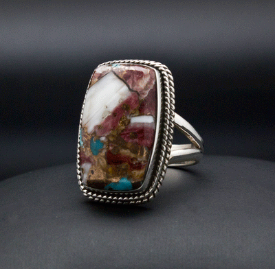 Sterling Silver Spiny Oyster Ring Size 7