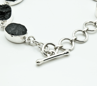 Sterling Silver Tektite Bracelet