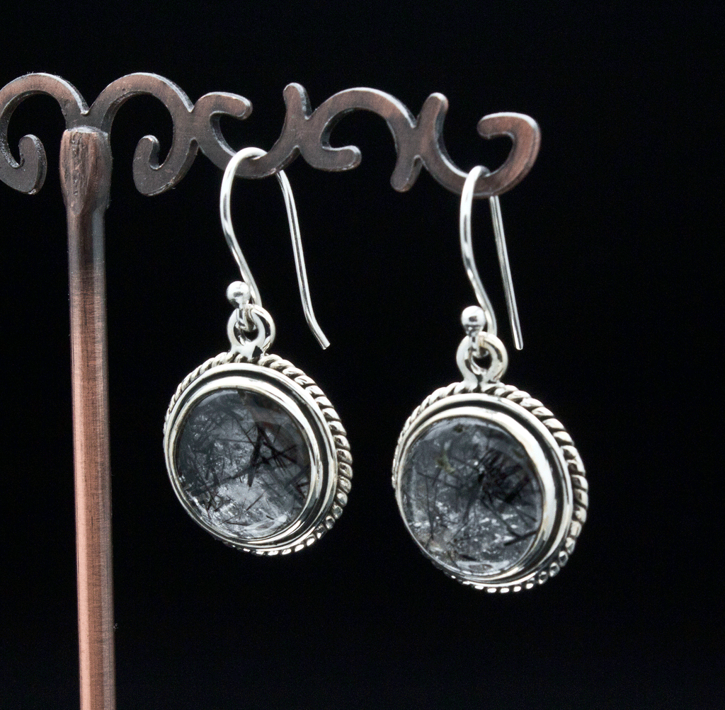 Sterling Silver Tourmalated Quartz Earrings