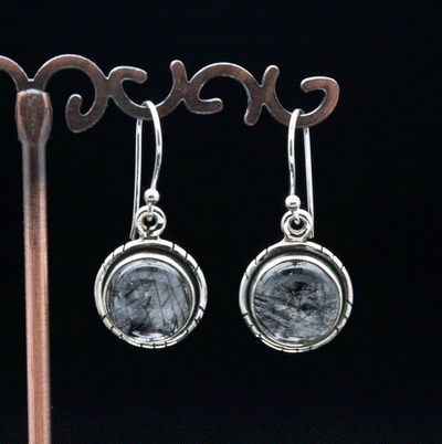 Sterling Silver Tourmalated Quartz Earrings