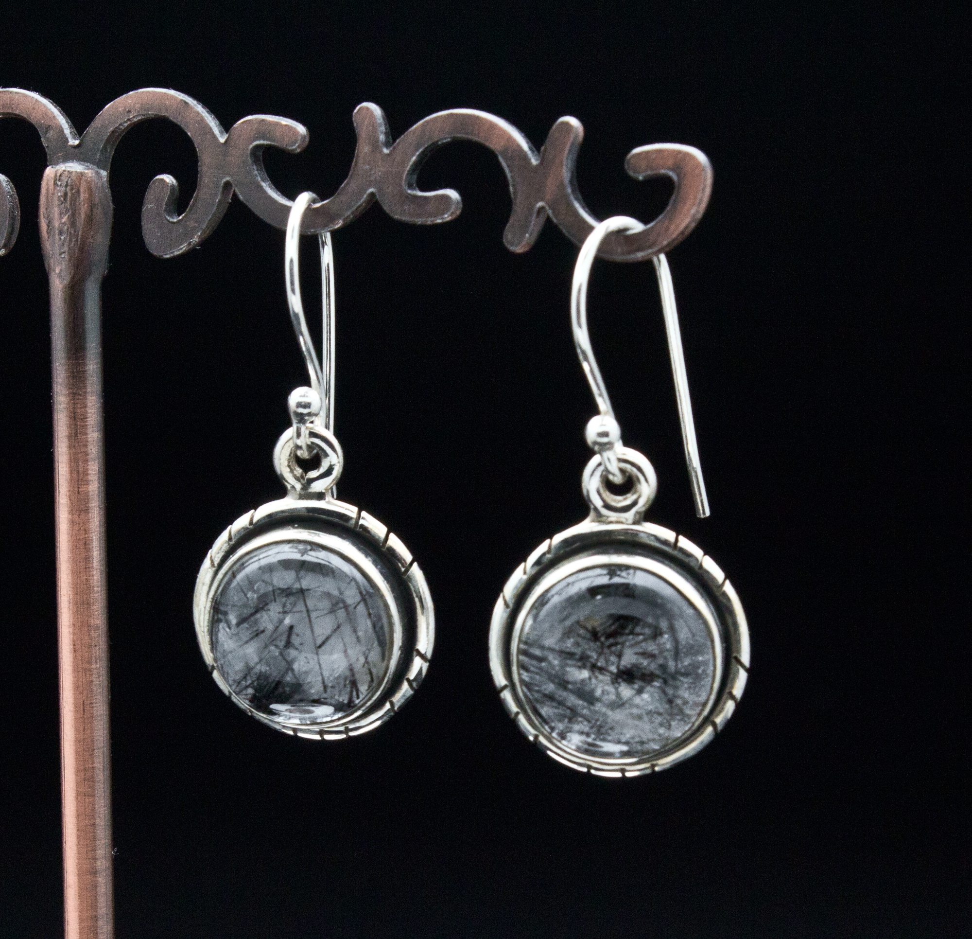 Sterling Silver Tourmalated Quartz Earrings