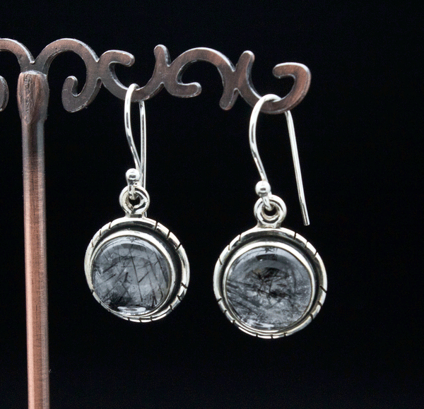 Sterling Silver Tourmalated Quartz Earrings