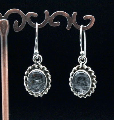 Sterling Silver Tourmalated Quartz