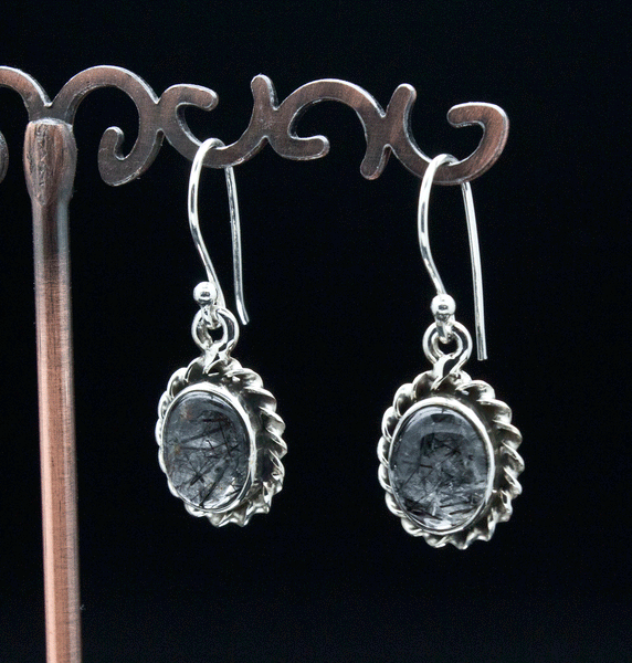 Sterling Silver Tourmalated Quartz