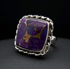 Sterling Silver Copper Purple Turquoise Ring Size 5