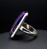 Sterling Silver Copper Purple Turquoise Ring Size 5