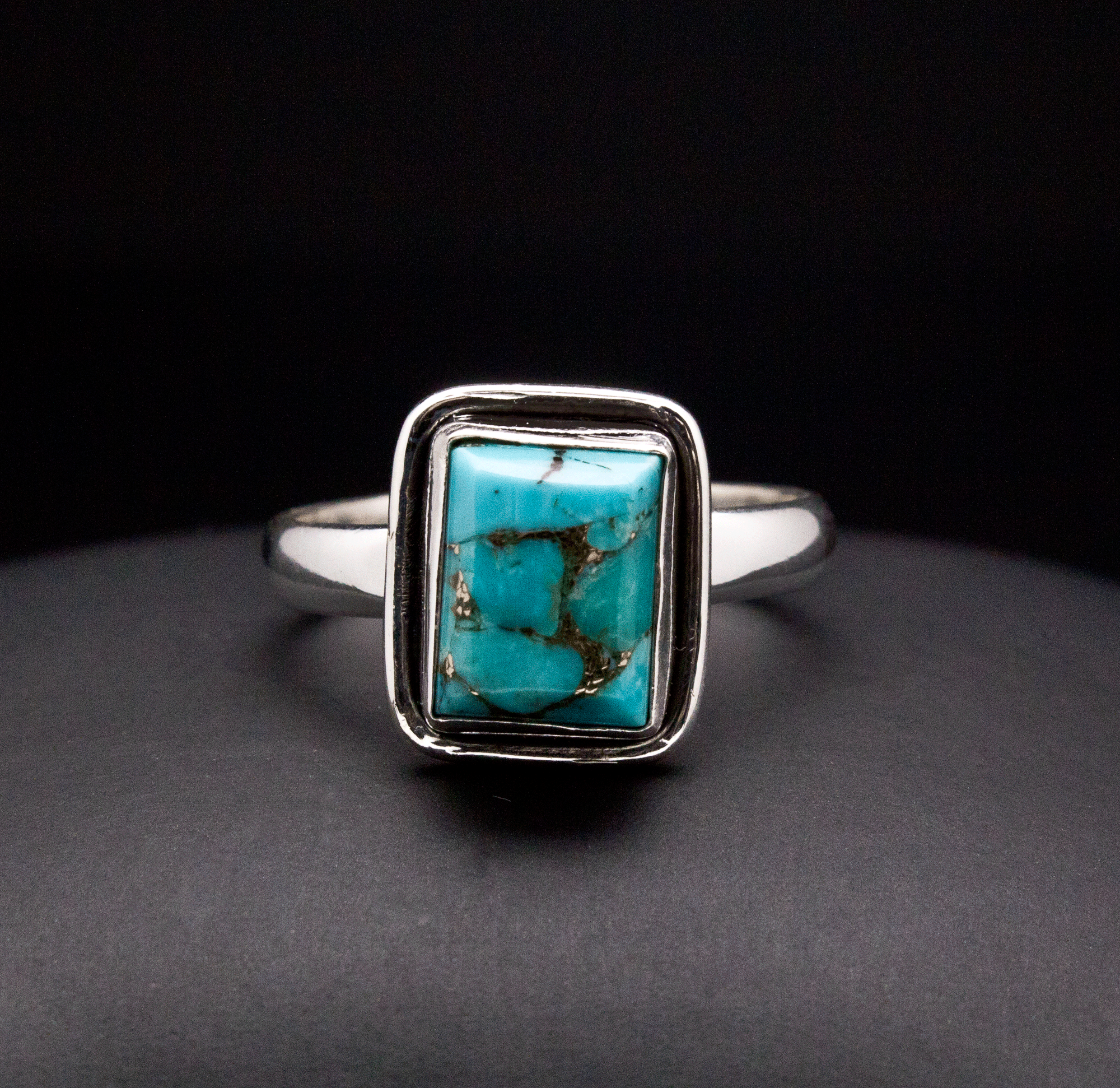 Sterling Silver Turquoise Ring Size 7