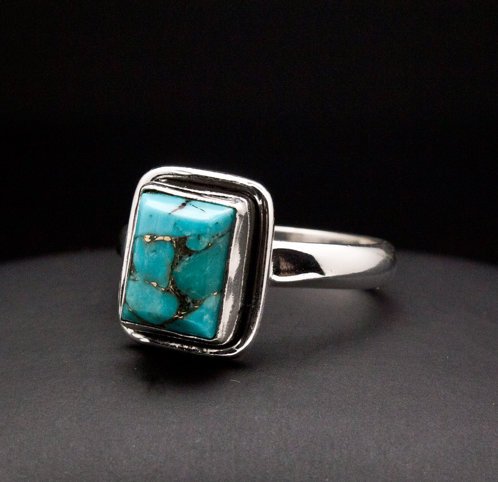 Sterling Silver Turquoise Ring Size 7