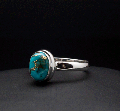 Sterling Silver Turquoise Ring Size 7