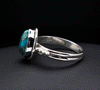 Sterling Silver Turquoise with Silver Inclusions Ring SIze 7