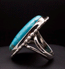 Sterling Silver Kingman Turquoise Ring Size 6