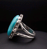 Sterling Silver Kingman Turquoise Ring Size 5