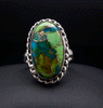 Sterling Silver Multi Color Turquoise Ring Size 10