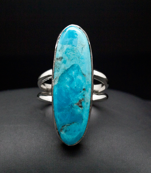 Sterling Silver Kingman Turquoise Ring Size 7