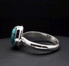 Sterling Silver Turquoise with Silver Inclusions Ring Size 6.5