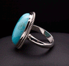 Sterling Silver Kingman Turquoise Ring Size 8