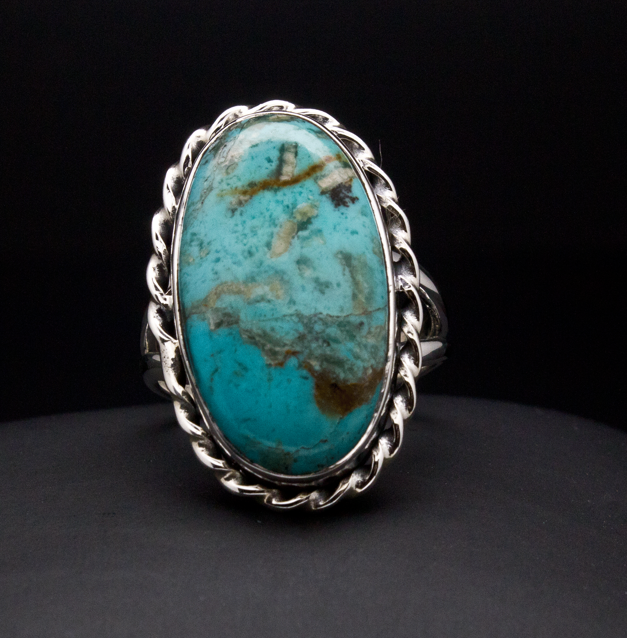 Sterling Silver Turquoise Ring Size 8