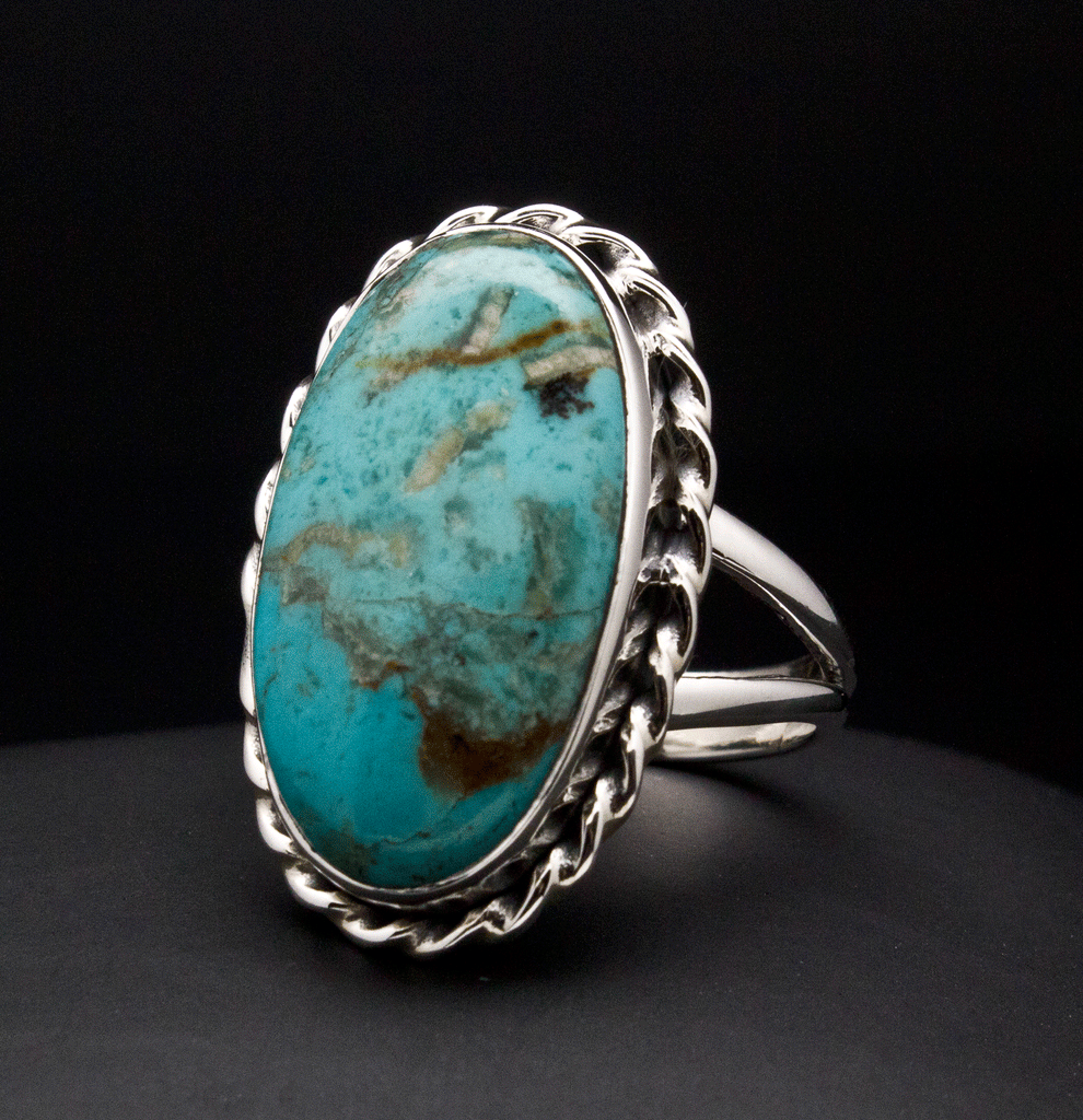 Sterling Silver Turquoise Ring Size 8