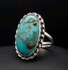 Sterling Silver Turquoise Ring Size 8