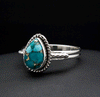 Sterling Silver Turquoise Ring Size 9.5