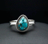 Sterling Silver Turquoise Ring Size 9.5