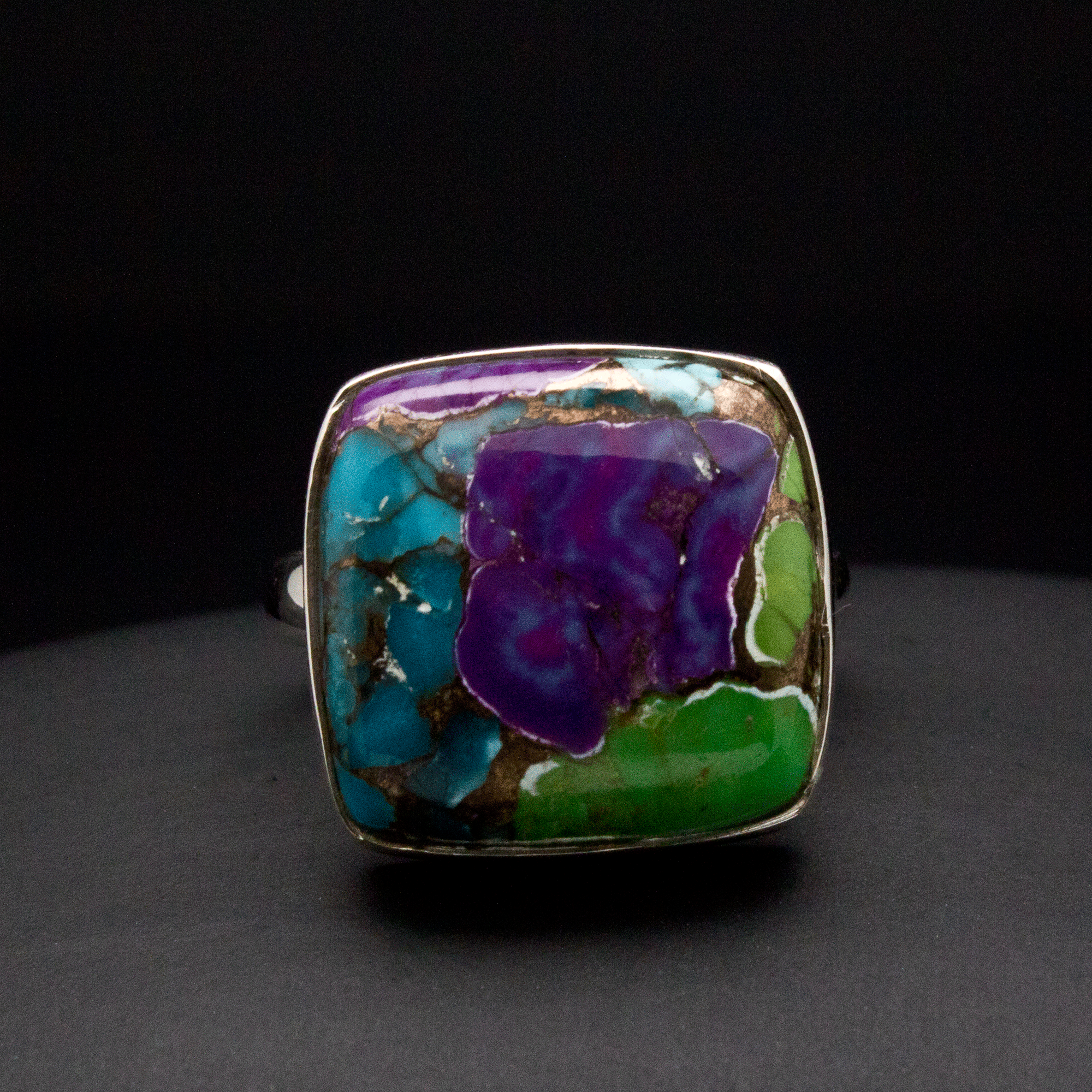 Sterling Silver Multi Color Turquoise Ring SIze 7