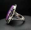 Sterling Silver Copper Purple Turquoise Ring Size 9