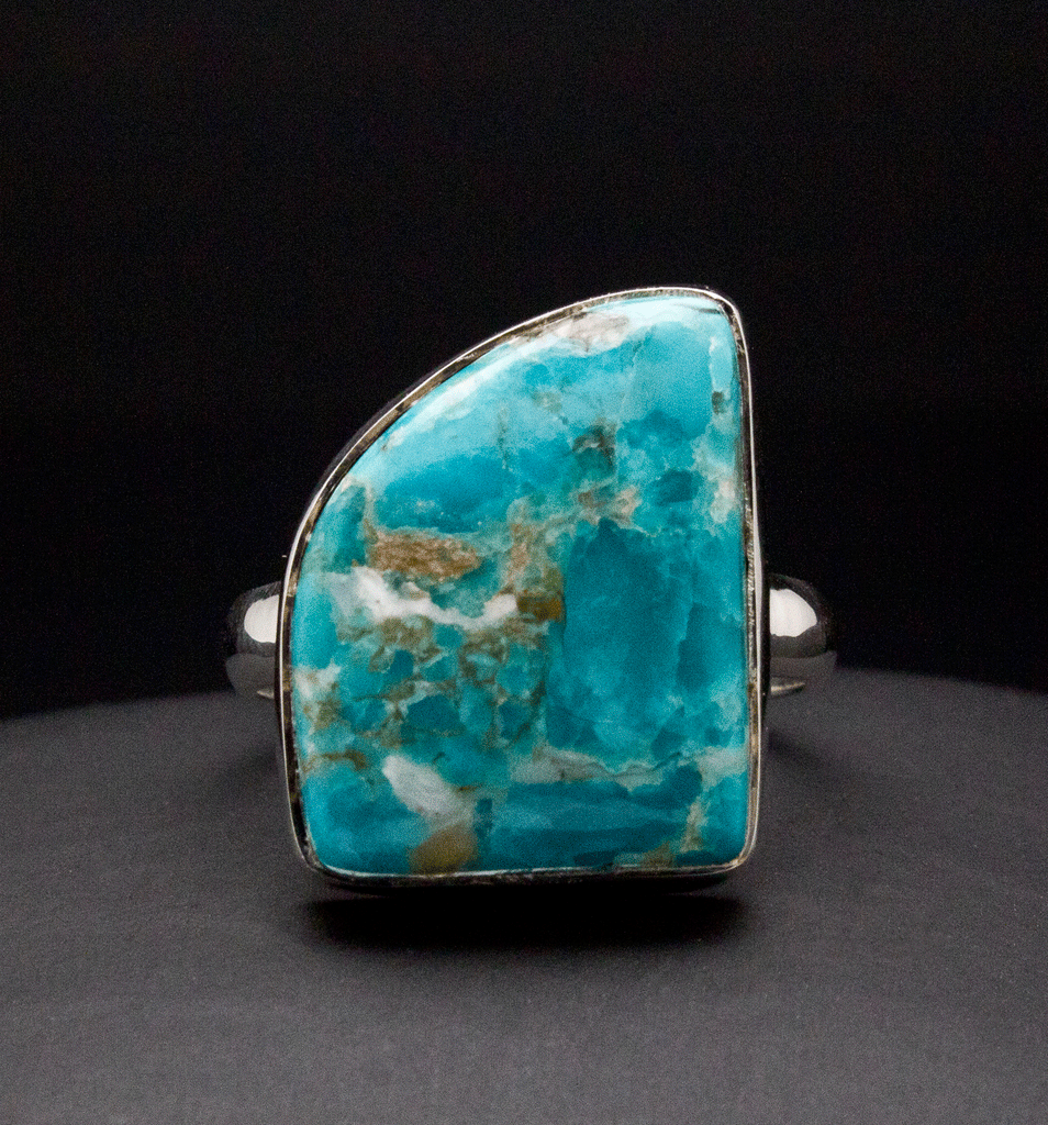 Sterling Silver Kingman Turquoise Ring SIze 9.5