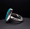 Sterling Silver Kingman Turquoise Ring SIze 9.5