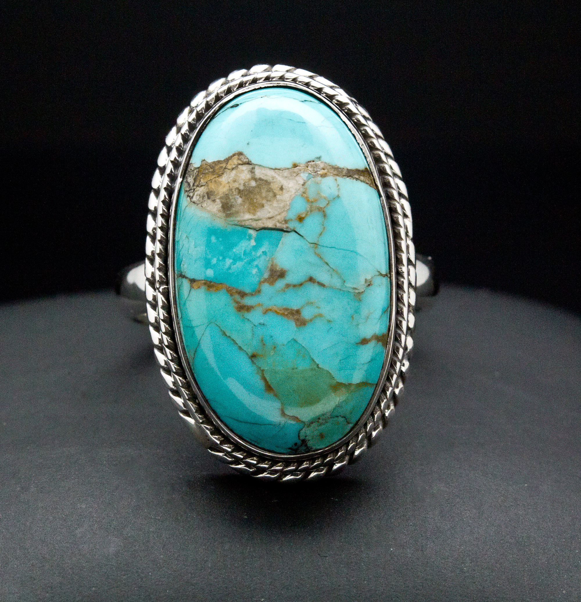 Sterling Silver Turquoise Ring Size 10