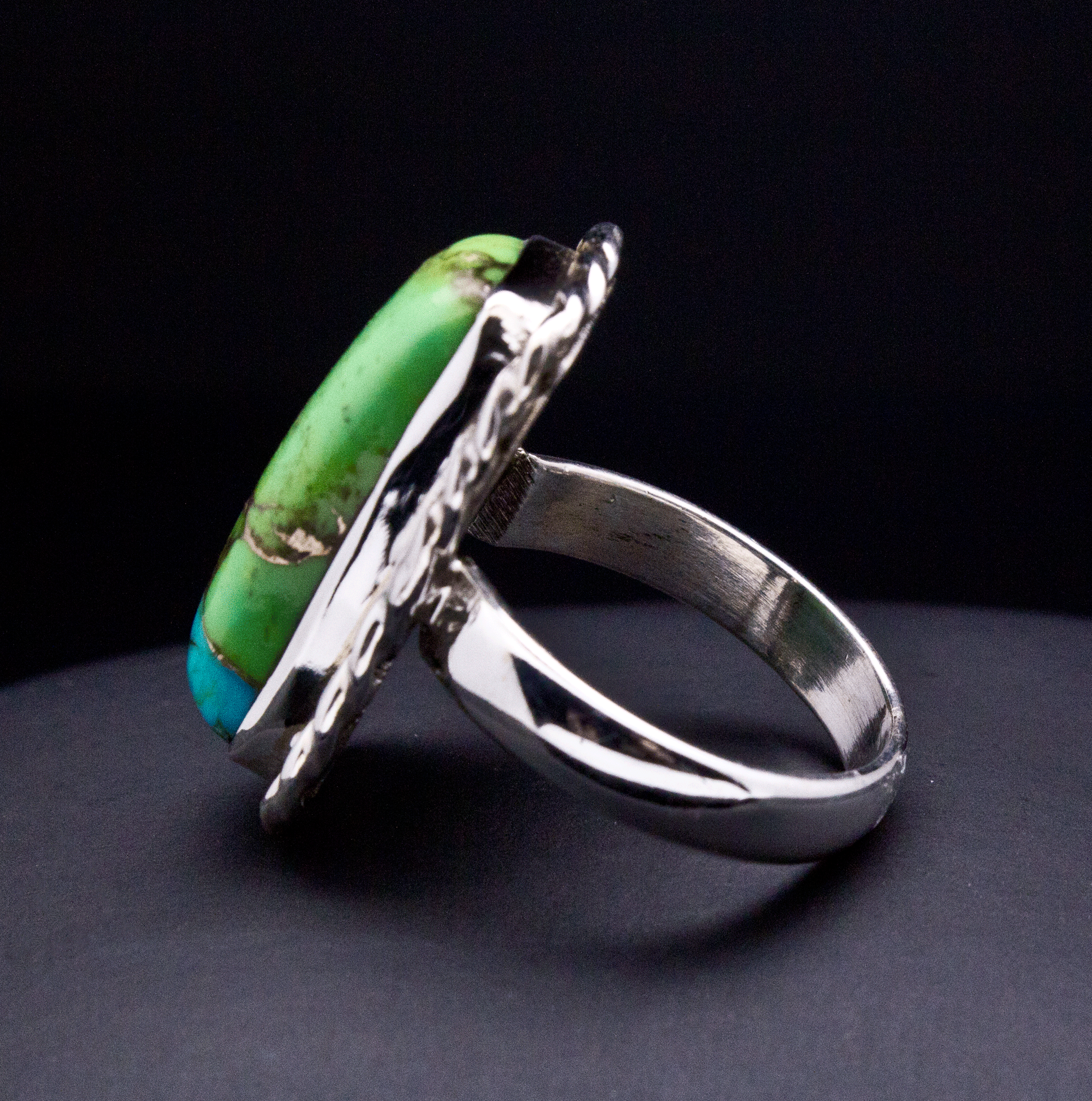 Sterling Silver Multi Color Turquoise Ring Size 6