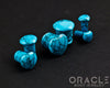 Single Flare Heart Front Synthetic Turquoise Plugs